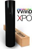 Black High Gloss Realistic Paint-Like Microfinish Vinyl Wrap Roll with VViViD XPO Air Release Technology (100ft x 5ft)