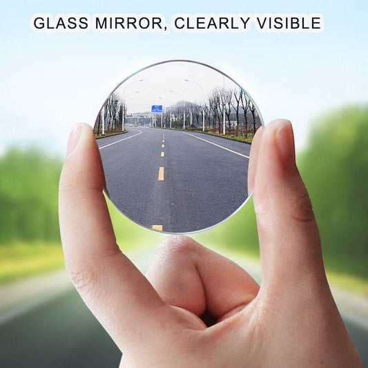 2 Pcs Blind Spot Mirrors, 360°Rotate Side Mirror Blindspot Round HD Glass Car Mirrors Adjustable Stick-on Convex Side View Spot Mirror for Universal Car