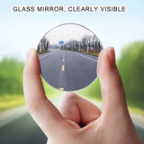 2 Pcs Blind Spot Mirrors, 360°Rotate Side Mirror Blindspot Round HD Glass Car Mirrors Adjustable Stick-on Convex Side View Spot Mirror for Universal Car