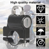 Motorbike Helmet Lock, 2 Piece Universal Motorcycle Helmet Lock with Key, Handlebar Helmet Lock Set for Motorcycle Bike Scooter 22-25mm Handlebar Hose Black