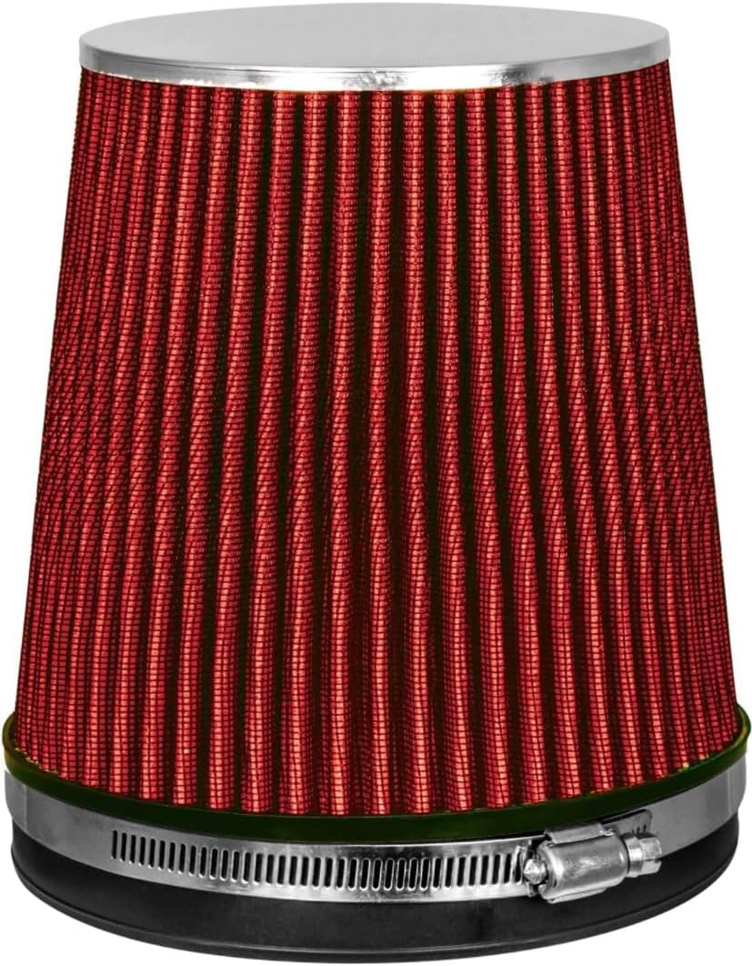 New Parts - RED 6 Inches 6" 152mm Inlet Cold Air Intake Cone Short Truck Filter for Chrysler