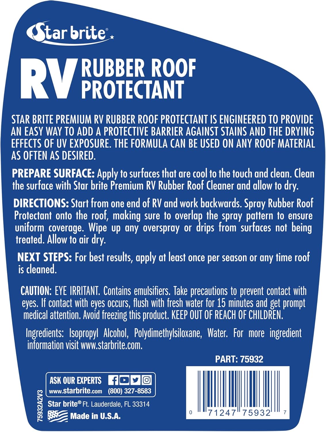 Star Brite 075932 Premium RV Rubber Roof Protectant - 32 oz