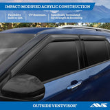 Auto Ventshade 94806 Ventvisor Deflector 4 pc.; Smoke; Outside Mount;