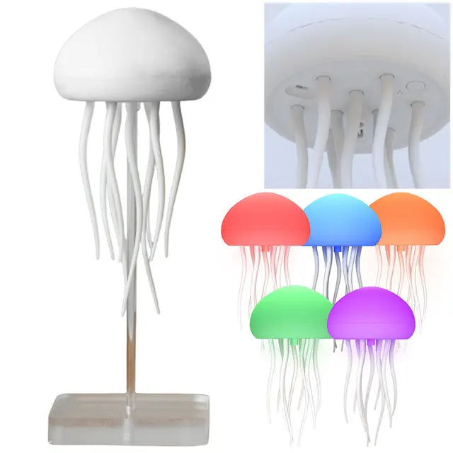 Jellyfish Light Atmosphere Night Lights Type-C Charging Bedside Lamp Flexible Tentacles for Holiday Children Christmas Gifts