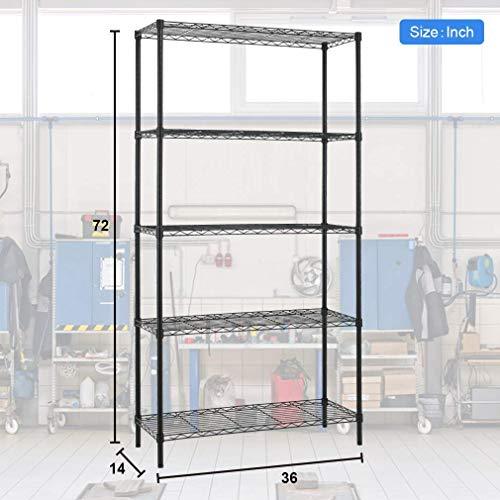 Adjustable 4 Tier Wire Shelving Unit for Heavy-Duty Storage - Furniture4Design