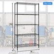 Adjustable 4 Tier Wire Shelving Unit for Heavy-Duty Storage - Furniture4Design