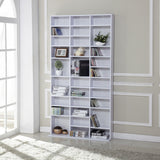 CD DVD Media Storage Shelves Display Shelf Racks Wooden Frame White - Furniture4Design