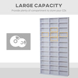 CD DVD Media Storage Shelves Display Shelf Racks Wooden Frame White - Furniture4Design