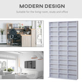 CD DVD Media Storage Shelves Display Shelf Racks Wooden Frame White - Furniture4Design