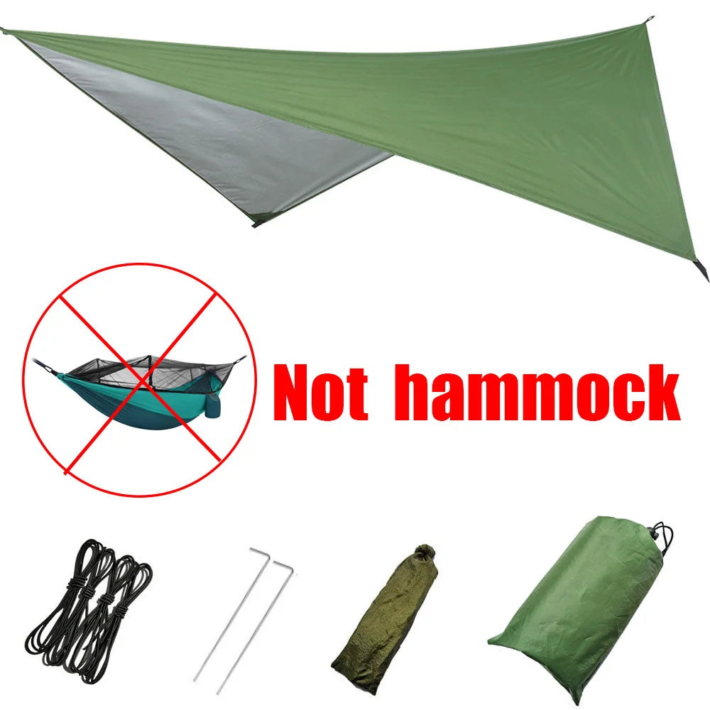 Camping Hammock With Mosquito Net and Rain Fly Portable Double Hammock With Bug Net and Tent Tarp Tree Straps for Travel Camping