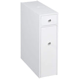 HOMCOM Storage Cabinet 22.75-in H Bathroom Drawers Modern Slim Design Fit White - Furniture4Design