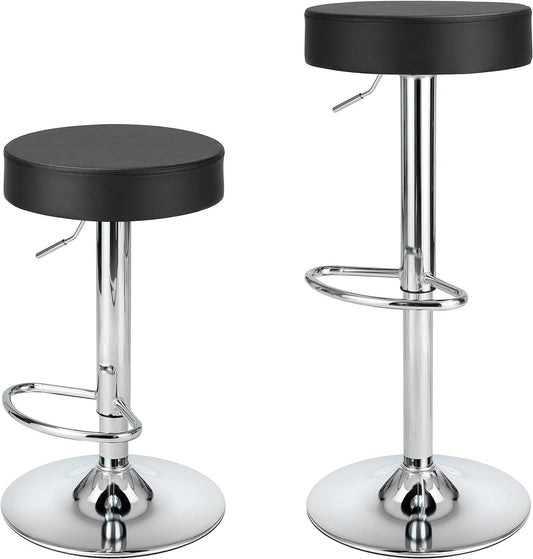 Modern Bar Stool Set Of 2 Pub Barstools Height Adjustable Counter Stools Bar - Furniture4Design