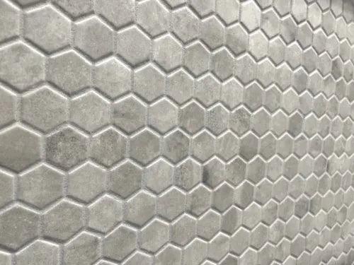 1.5" Matte Cement Look Hexagon Ceramic Mosaic Floor Wall Backsplash- Box of 10 - Furniture4Design