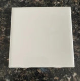 1 ea Ceramic Wall Tile 4 1/4" White Glossy 4x4 - Furniture4Design