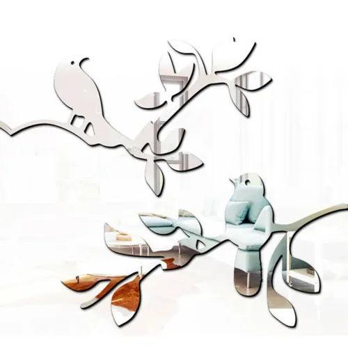 1 Pc 3D Mirror Bird Art Acrylic Mural Decal Removable Wall Sticker Home Decor - Furniture4Design