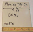 1 pc. *Bone - Off White* 4-3/8" Matte Ceramic Tile by Florida Tile Co. NEW - Furniture4Design