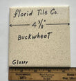 1 pc. Buckwheat 4-3/8" Glossy Ceramic Tile by Florida Tile Co. NOS, Speckled - Furniture4Design