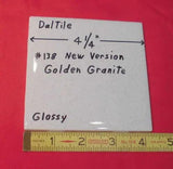 1 pc. Golden Granite: Glossy Ceramic Tile; by Daltile 4-1/4" Gold-Brown Speckled - Furniture4Design