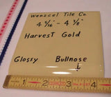 1 pc. Harvest Gold - Yellow; Glossy Ceramic Tile; Wenczel Tile 4-5/16" Bullnose - Furniture4Design