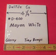 1 pc. Mayan White: Glossy Ceramic Tile by Daltile 4-1/4" Tiny Bumpy, Dimple NEW - Furniture4Design