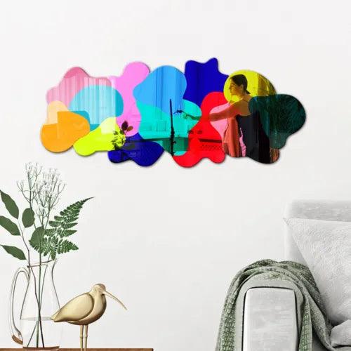 1 Set 3D Mirror Acrylic Wall Sticker Decal Self-adhesive Tiles Living Room Decor - Furniture4Design