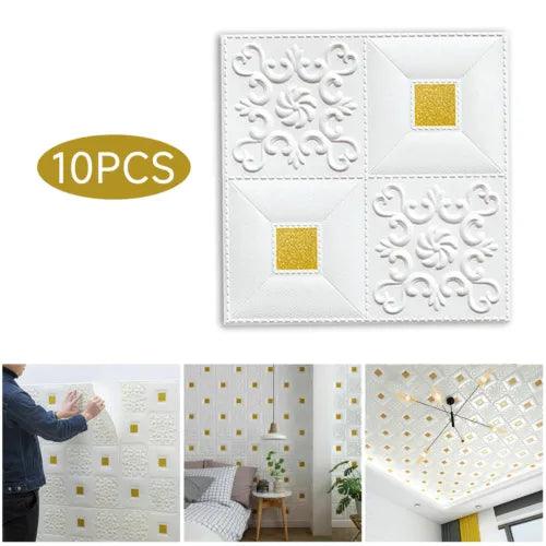 10* 3D Wall Panels Self-adhesive Tile Brick Sticker Waterproof Foam Wallpaper - Furniture4Design