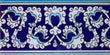 10 Blue & White 4"x8" (10cmx20cm) Turkish Ottoman Iznik Ceramic Tile Border - Furniture4Design