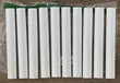 10-PACK : SOMERTILE Gloss White Ceramic Rope Pencil Wall Trim Tiles: 1" x 7-7/8" - Furniture4Design