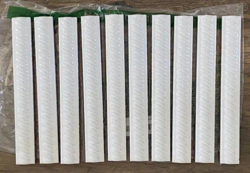 10-PACK : SOMERTILE Gloss White Ceramic Rope Pencil Wall Trim Tiles: 1" x 7-7/8" - Furniture4Design