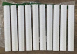 10-PACK : SOMERTILE Gloss White Ceramic Rope Pencil Wall Trim Tiles: 1" x 7-7/8" - Furniture4Design