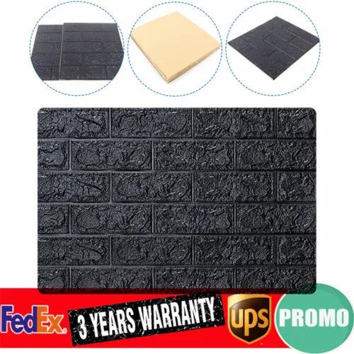 10 Pcs 3D Tile Brick Wall Sticker Waterproof Foam Panel Self-Adhesive Wallpaper - Furniture4Design