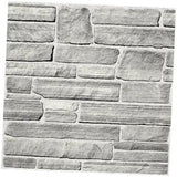 10 Pcs Faux Stone 3D Wall Panels Peel and Stick Tiles, 11.8'' x Grey Stone - Furniture4Design