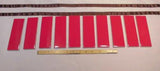 10 pcs. Glossy Ceramic Tiles *Liner/Sizzle *Ruby Red* by American Olean 2" X 6" - Furniture4Design