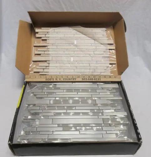 10 Pcs Stainless Steel Mosaic Interlocking Tile - Wall, Backsplash, & More - NIB - Furniture4Design