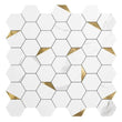 10-Sheet Peel and Stick Backsplash, Self-Adhesive Tile Hexagon Mosaic Tile - Furniture4Design