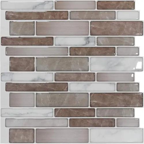 10-Sheet Premium Stick on Kitchen Backsplash Tiles, 12"X12" Peel and Stick Self - Furniture4Design