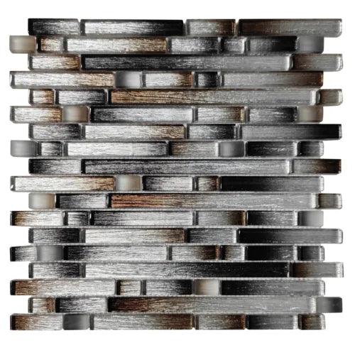 10 Sheets-Mosaic Glass tile Kitchen Backsplash 0.3in Thickness multiple Styles - Furniture4Design