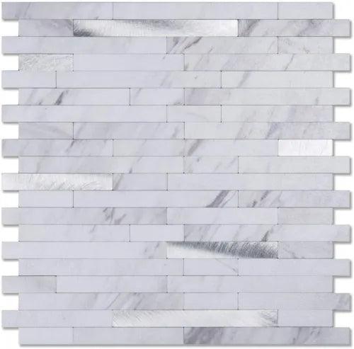 10 Sheets Peel and Stick Backsplash Stone Mosaic Tile for Kitchen Bathroom - Furniture4Design