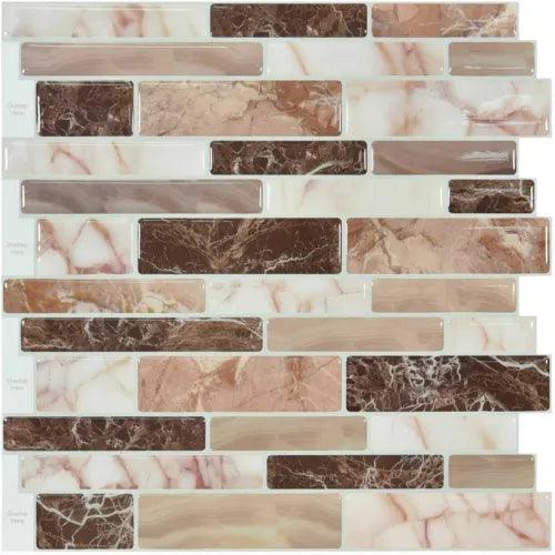 10 Sheets Peel and Stick Tile Backsplash for Kitchen Bathroom 3D Wallpaper Home - Furniture4Design