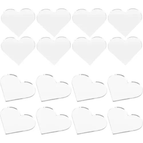 100 Pcs 3D Wall Stickers Removable Mirror DIY Tiles Applique Heart - Furniture4Design