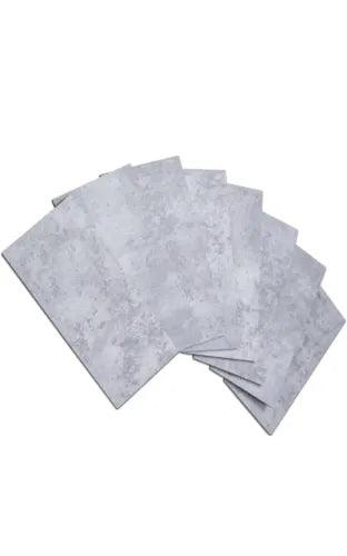 100 Piece Faux Stone Backsplash Peel and Stick PVC Tile, 3" X 6" Cement Grey - Furniture4Design