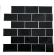 10pc. 3D black Subway Tile Peel And Stick Self Adhesive Wall Sticker Home Decor - Furniture4Design