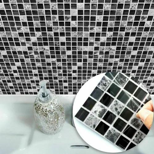 10pc 3D Waterproof Mosaic Tile Stickers Self-Adhesive Kitchen Wall Stickers DIY - Furniture4Design