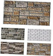 10Pcs (19.4sqft) 3D Wall Panels Peel and Stick 24x12 10PCS Nevada Brown Stone - Furniture4Design