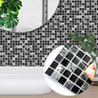 10pcs 3D Black Marble Mosaic Adhesive Bath Kitchen Wall Stair Floor Tile Sticker - Furniture4Design