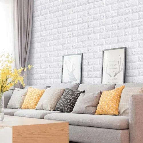 10pcs 3D Imitation Brick Home Wall Sticker Waterproof Self Adhesive Wallpaper - Furniture4Design