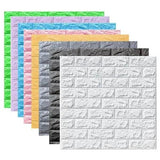 10pcs 3D Self Adhesive Wallpaper Brick Imitation Decor Waterproof Wall Stickers - Furniture4Design