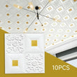 10Pcs 3D Tile Brick Wall Sticker Self-adhesive Foam Panel Wallpaper 13.77×0.12in - Furniture4Design