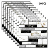 10PCS 3D Tile Sticker Marble Decorative Wall Sheet PVC Wall Sticker Splash-proof - Furniture4Design