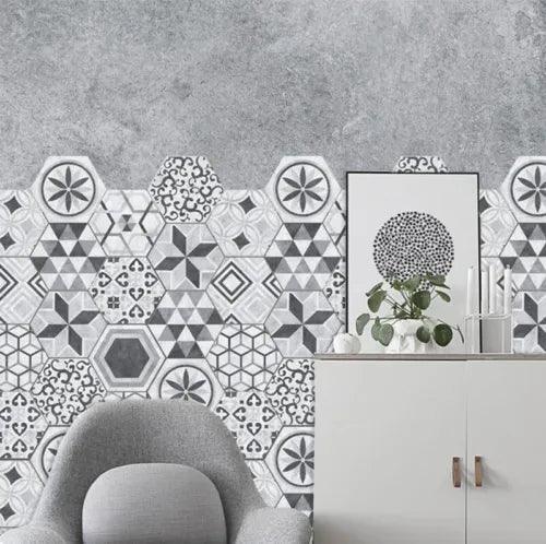 10pcs DIY Grey Self-Adhesive Non-Slip Bathroom Kitchen Floor Wall Tile Stickers - Furniture4Design